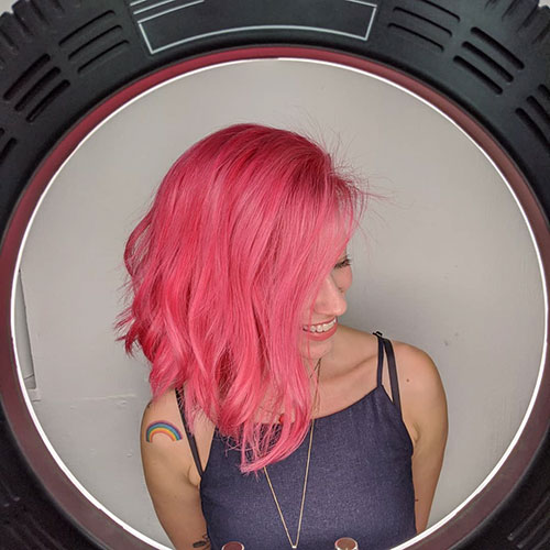 Medium Pink Hair Color