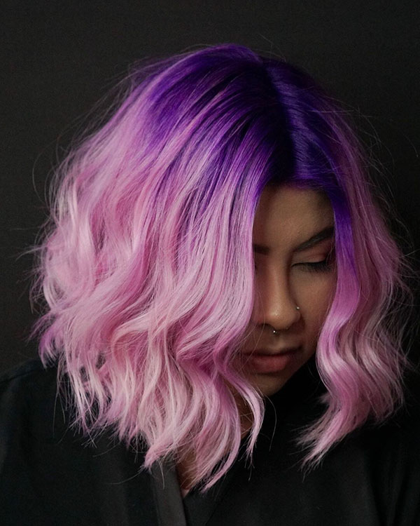 Purple Hair Ideas For Medium Hair