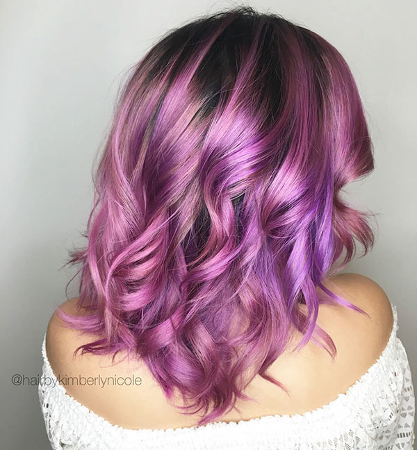 Medium Purple Hair Ideas