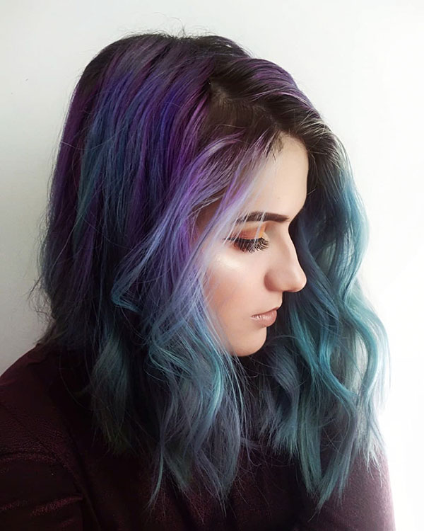 Purple Hair Images For Medium Hair