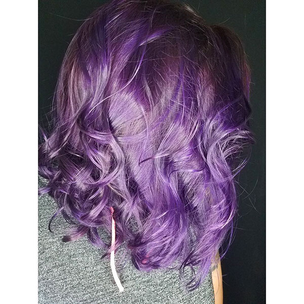 Purple Hair Color For Medium Length Hair