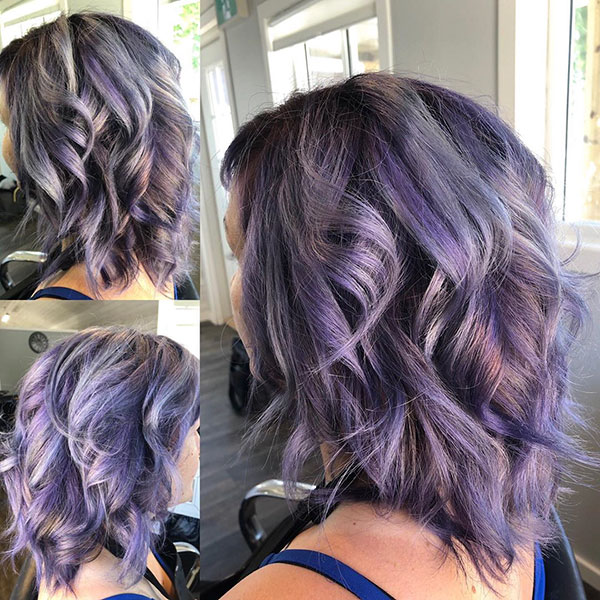 Purple Hair Color For Women With Medium Hair