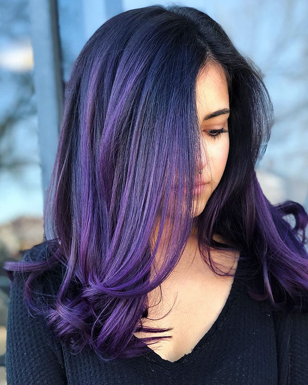 Medium Purple Hair Pictures