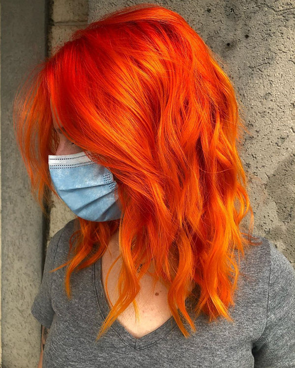 Orange Medium Hairstyles