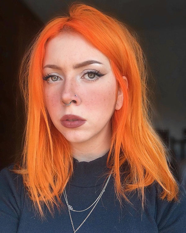 Orange Medium Haircuts