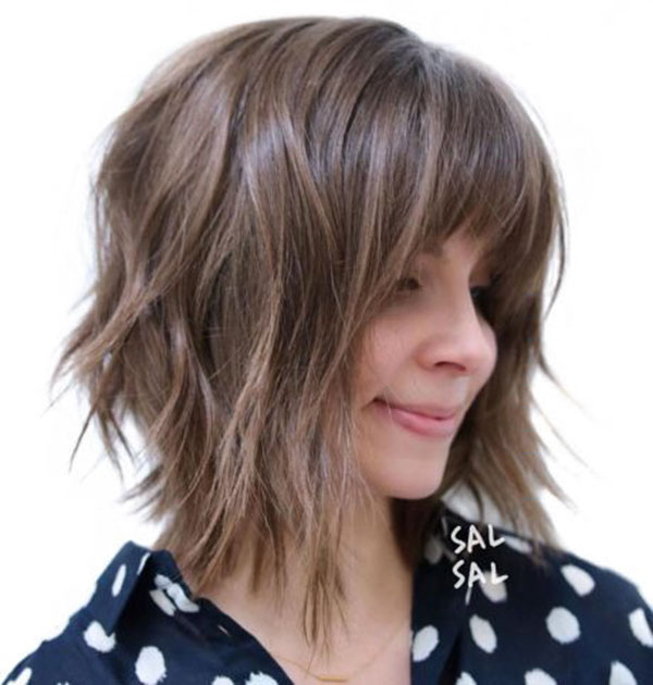 Medium Hairstyles With Bangs For Thin Hair
