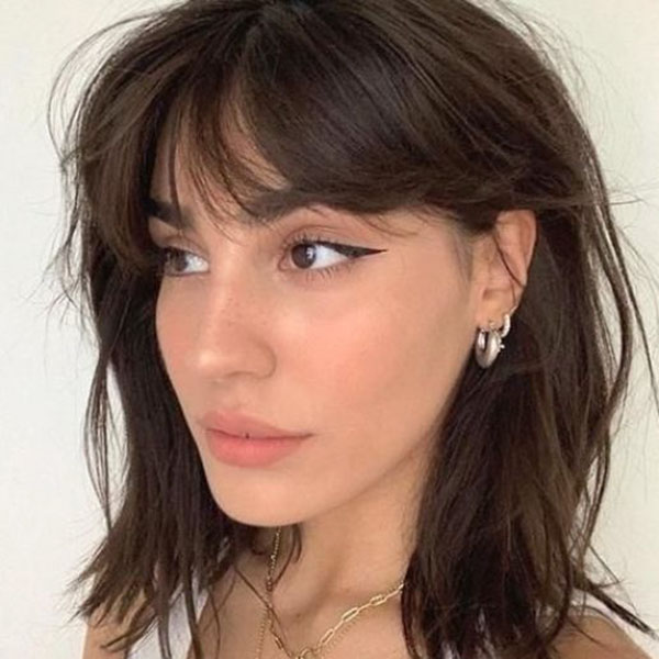Medium Haircuts With Bangs For Women With Thin Hair