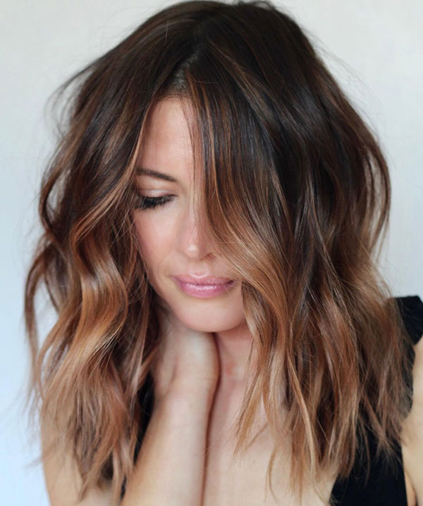 Copper Highlights on Brown Hair